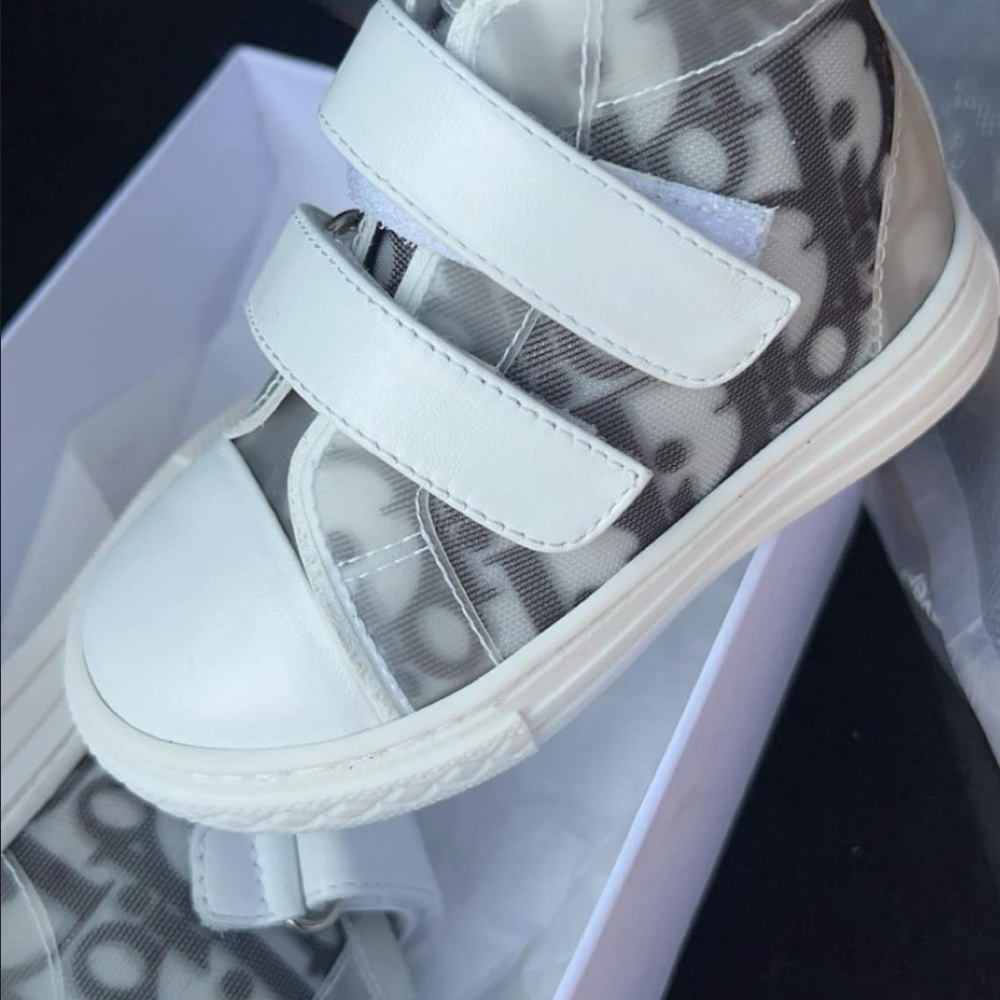Dior White and Gray Sneakers Sleek Design
